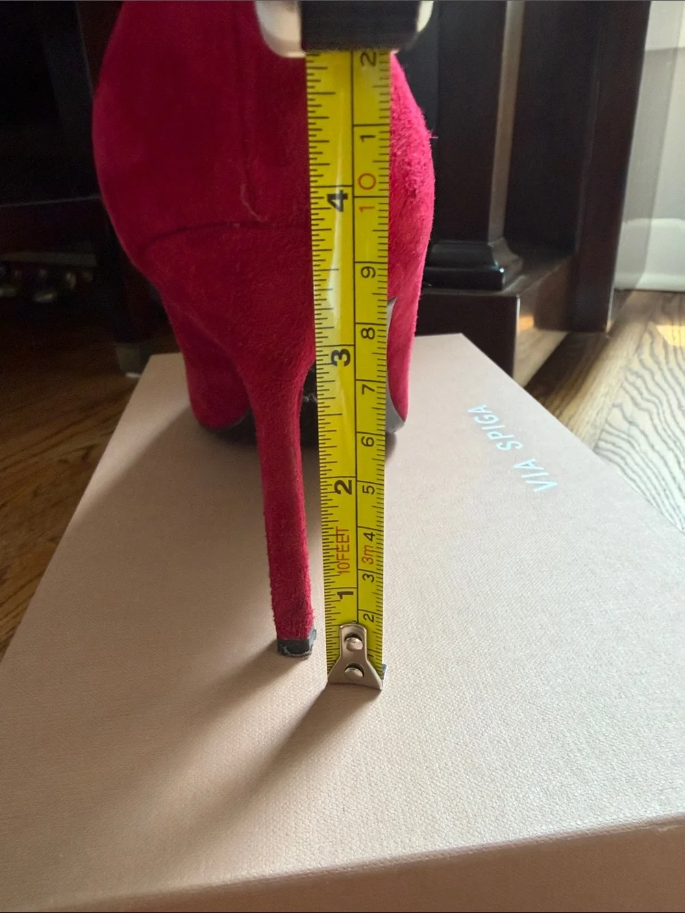 Via Spiga “Nikole” Ruby Red Suede Pointed-Toe Stiletto Pumps Sz 9 (box incl.)